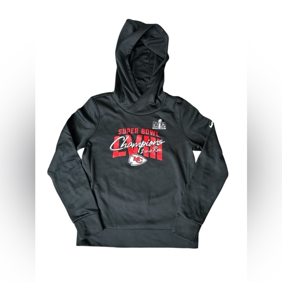 Nike Kansas City Chiefs 2 in a Row Super Bowl LVIII NWOT Hoodie size small - Picture 1 of 8